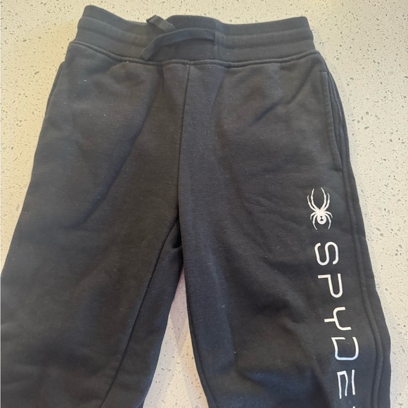 Boy’s Spyder Kids Black SweatPants - Picture 2 of 4